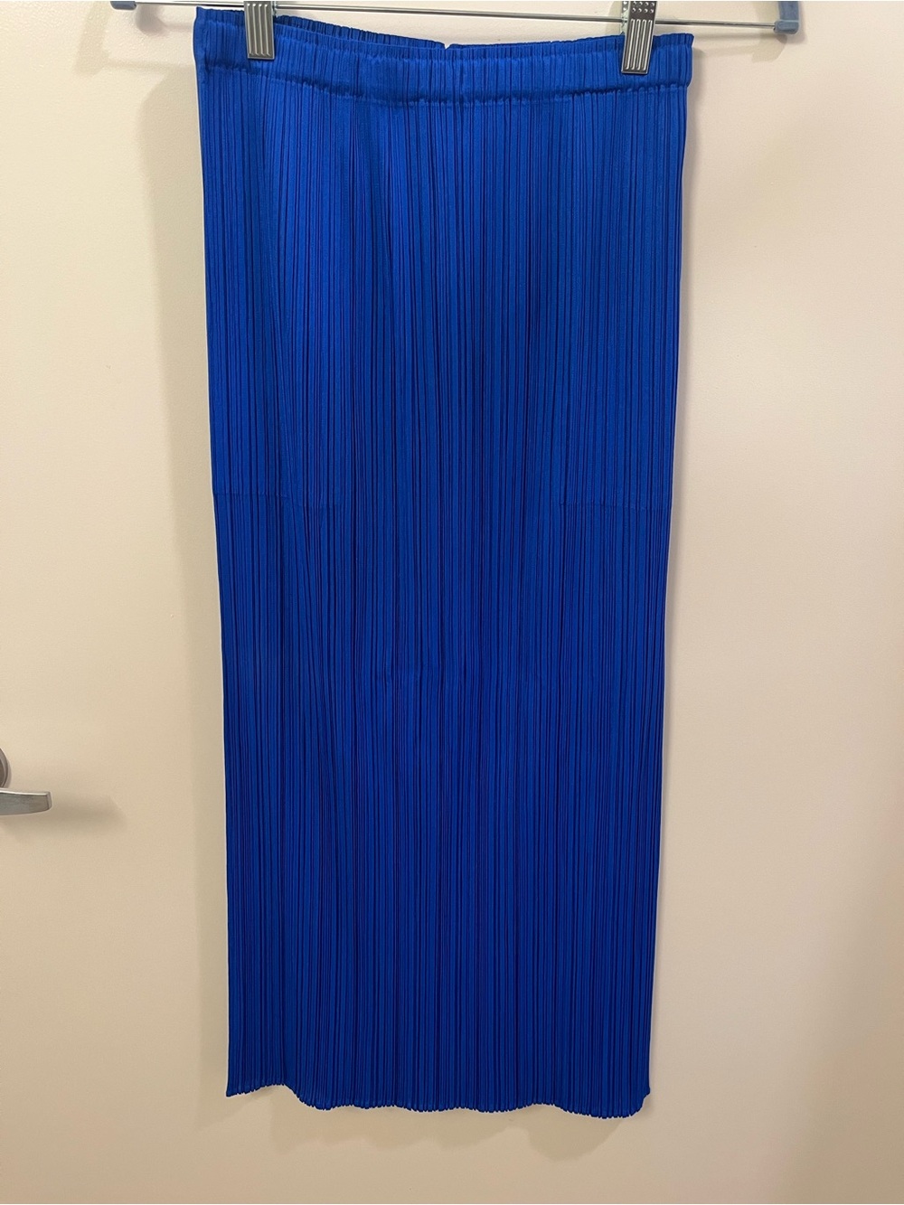 Pleats Please Issey Miyake Cobalt Royal Blue Pleated Maxi Skirt Size 3